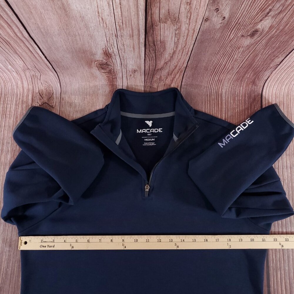Macade Golf Mens Size Medium Slim Fit 1/4 Zip Sweater Pullover Performance - Picture 12 of 14